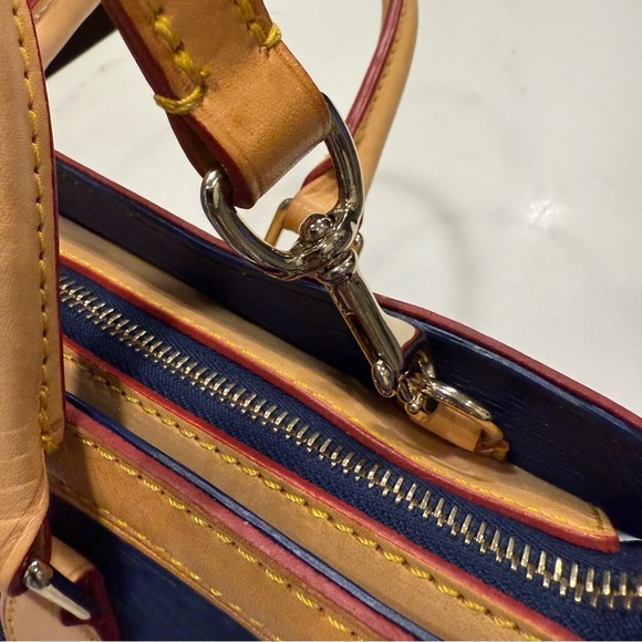Dooney & Bourke Saffiano Leather Cross-body Satchel Bag Navy Blue NWOT - Picture 5 of 16